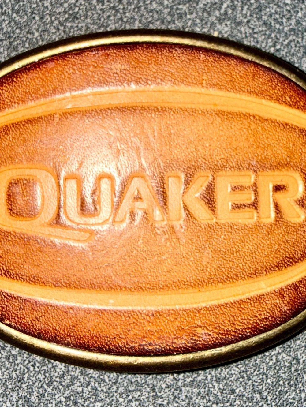 Quaker Oval Belt Buckle - Classic Branded Accent